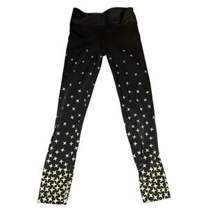 Koral Stellar‎ High Rise Impression Leggings Stars Constellation Black Gold XS